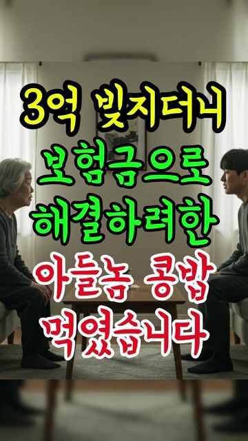 3억 빚지고 보험금